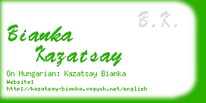 bianka kazatsay business card